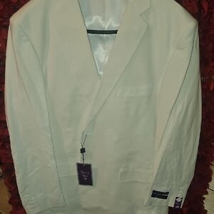 Vinci Super 150's NWT Men's Suit Jacket Zegna White Dbl Breast Italian  Size 44R